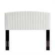Pemberly Row Full/Queen Channel Tufted Velvet Headboard in White