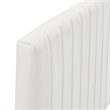 Pemberly Row Full/Queen Channel Tufted Velvet Headboard in White