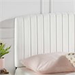 Pemberly Row Full/Queen Channel Tufted Velvet Headboard in White