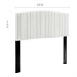 Pemberly Row Full/Queen Channel Tufted Velvet Headboard in White