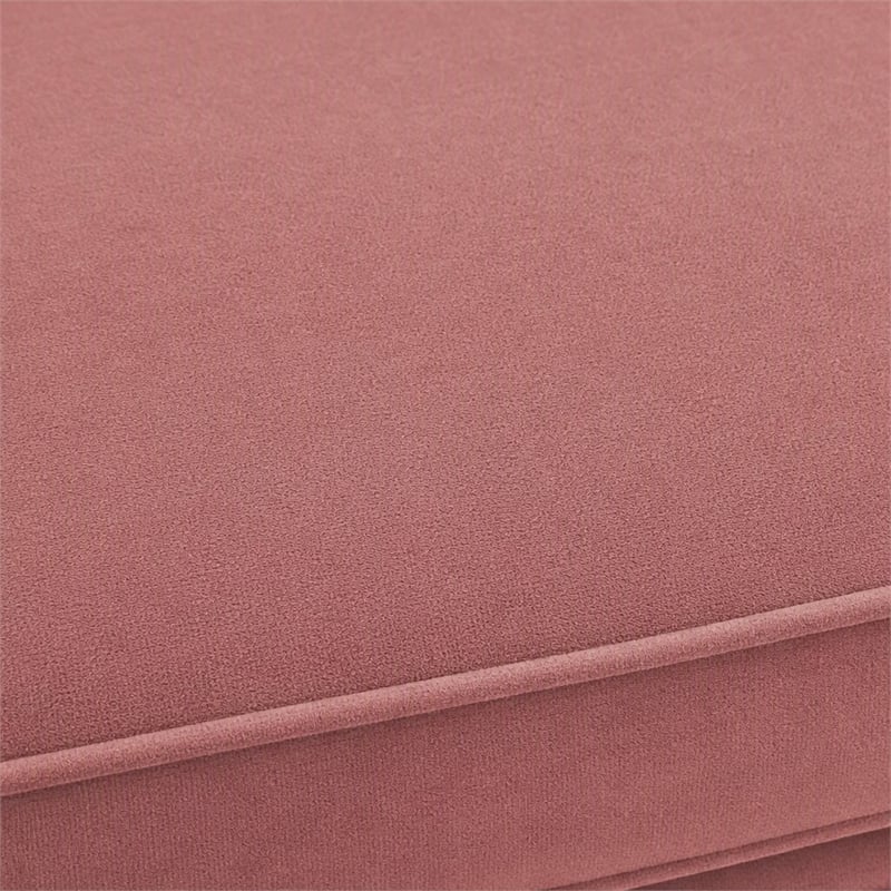 Pemberly Row Tufted Performance Velvet Sofa in Dusty Rose