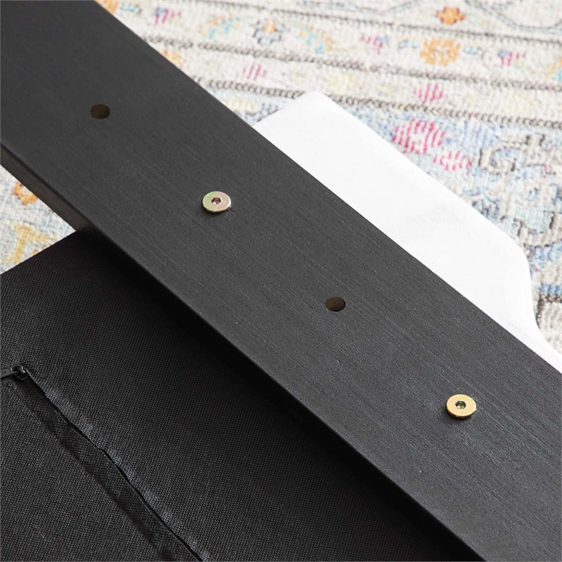 Pemberly Row Tufted Performance Velvet Twin Headboard in White Fabric