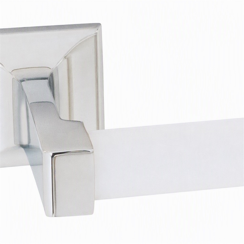 Pemberly Row Millbridge Metal Toilet Paper Holder in Polished Chrome