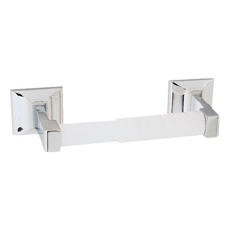 Pemberly Row Millbridge Metal Toilet Paper Holder in Polished Chrome