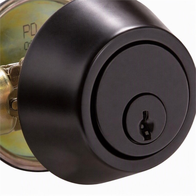 Pemberly Row Single Cylinder Brass Deadbolt in Matte Black Finish