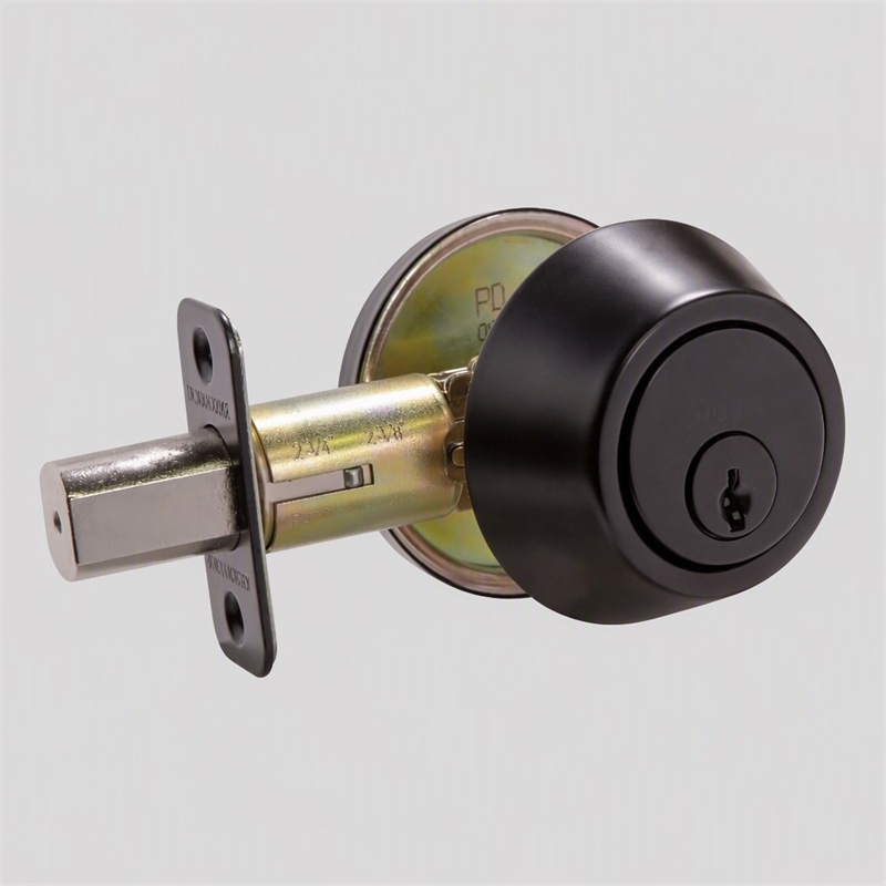 Pemberly Row Single Cylinder Brass Deadbolt in Matte Black Finish