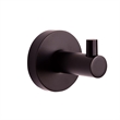 Pemberly Row Kelton Modern Brass Robe Hook in Matte Black Finish