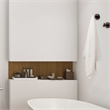 Pemberly Row Kelton Modern Brass Robe Hook in Matte Black Finish