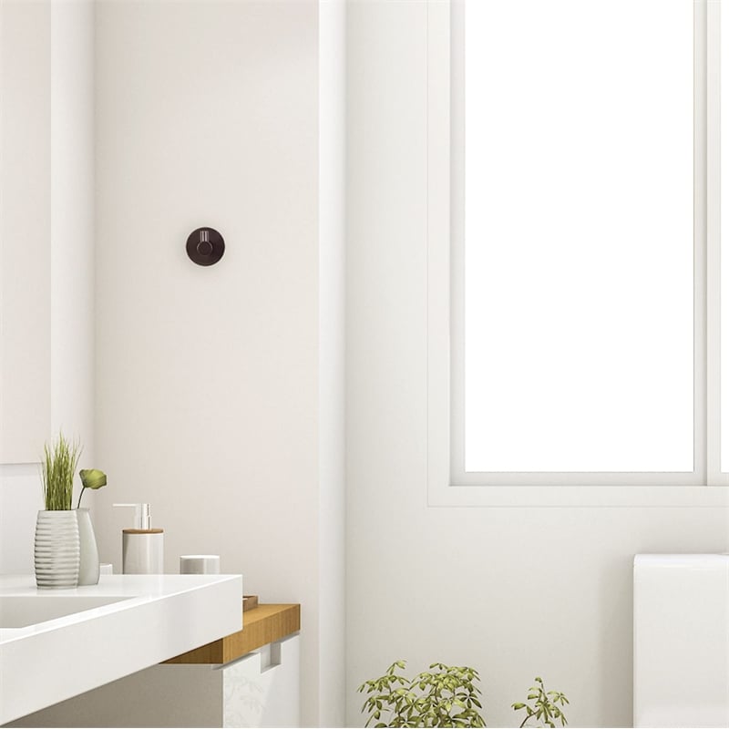 Pemberly Row Kelton Modern Brass Robe Hook in Matte Black Finish