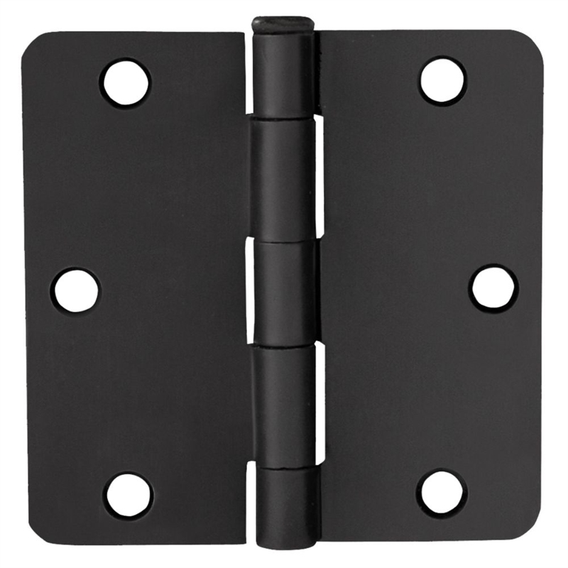 Pemberly Row Steel Door Hinges for Interior 3.5 x 3.5 in Matte Black Pack of 9