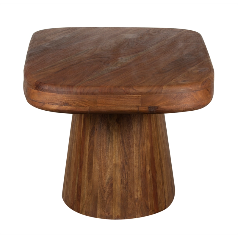 Pemberly Row Ekta Solid Acacia Wood Coffee Table - Brown