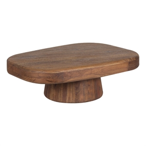 Pemberly Row Ekta Solid Acacia Wood Coffee Table - Brown