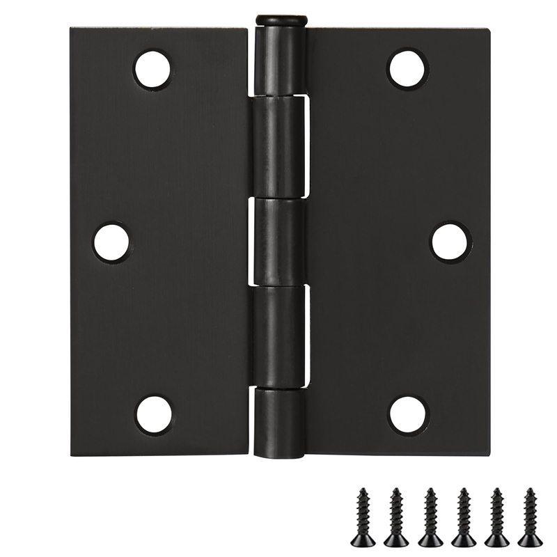 Pemberly Row Oil-Rubbed Bronze Steel Door Hinges 3.5-Inches 10-Pack