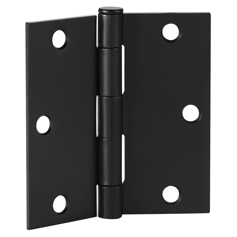 Pemberly Row Oil-Rubbed Bronze Steel Door Hinges 3.5-Inches 10-Pack