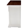 Pemberly Row Accent Buffet in White with Dark Mahogany Top