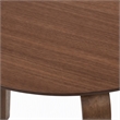 Pemberly Row Gabby Round Dining Table in Solid Rubberwood Walnut Finish