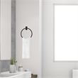 Pemberly Row Matte Black Metal Towel Ring 6 Inch