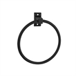 Pemberly Row Matte Black Metal Towel Ring 6 Inch