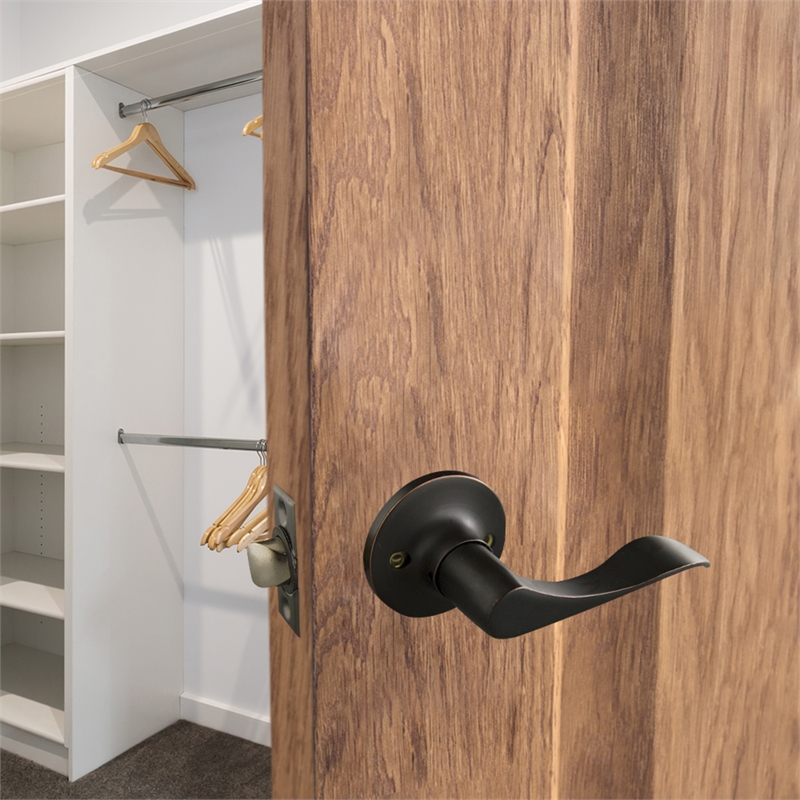 Pemberly Row Metal Passage Door Knobs in Oil Rubbed Bronze 6 Pack