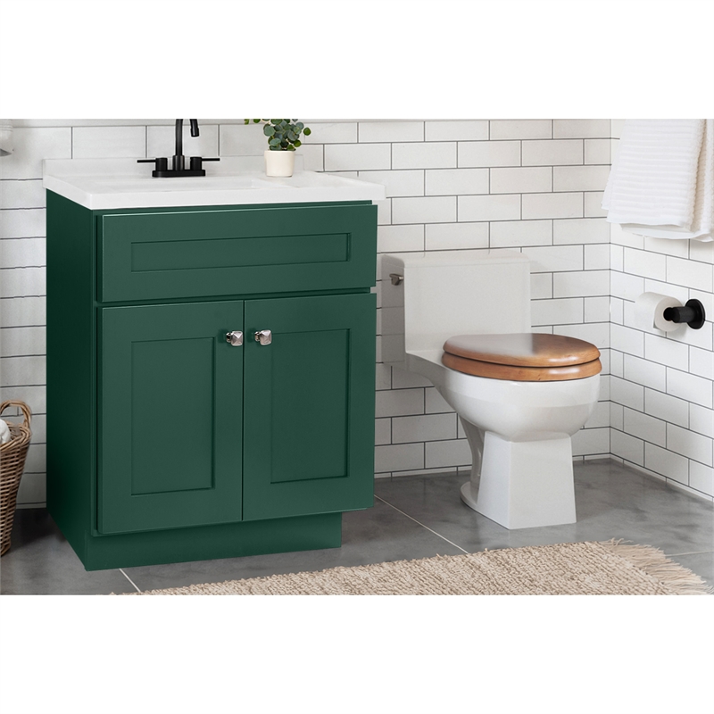 Pemberly Row Elongated Wood Toilet Seat in Honey Oak with Soft Close