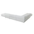 Pemberly Row L-Shaped Velvet Sectional Sofa in Cream