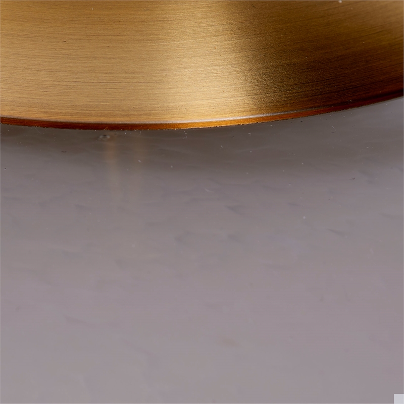 Pemberly Row Holt 1-Light Pendant with Taupe Glass Shade and Brass