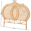 Pemberly Row Nerita Handwoven Rattan Honey Queen Headboard