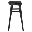 Pemberly Row Set of 2 Backless Mango Wood Counter Stools in Black