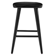 Pemberly Row Set of 2 Backless Mango Wood Counter Stools in Black