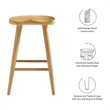 Pemberly Row Set of 2 Backless Mango Wood Counter Stools in Oak
