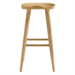 Pemberly Row Backless Wood Bar Stools Set of 2 in Oak