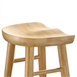 Pemberly Row Backless Wood Bar Stools Set of 2 in Oak