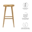 Pemberly Row Backless Wood Bar Stools Set of 2 in Oak