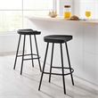 Pemberly Row Concord Backless Wood Counter Stools Set of 2 in Black