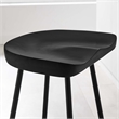 Pemberly Row Concord Backless Wood Counter Stools Set of 2 in Black