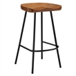 Pemberly Row Backless Wood Counter Stools Set of 2 in Walnut