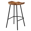 Pemberly Row Backless Wood Counter Stools Set of 2 in Walnut