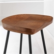 Pemberly Row Backless Wood Counter Stools Set of 2 in Walnut