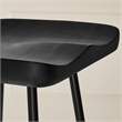 Pemberly Row Backless Wood Bar Stools Set of 2 in Black