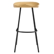 Pemberly Row Backless Wood Bar Stools Set of 2 in Oak