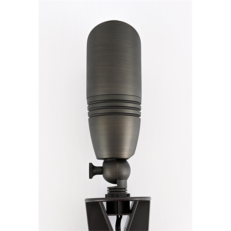 Pemberly Row 12V Cast Brass Spot Light with 3 ft Wire in Dark Bronze