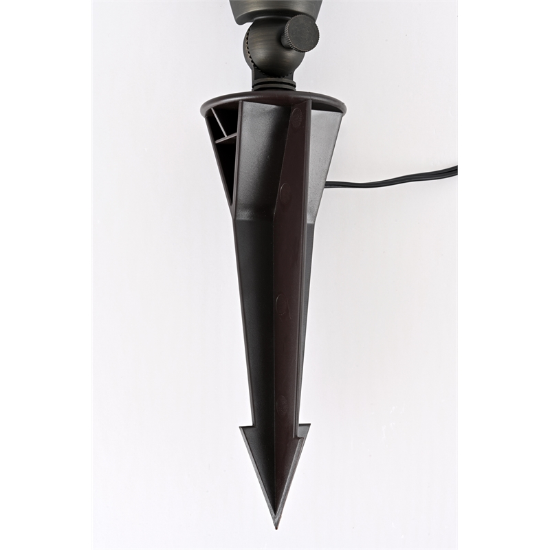 Pemberly Row 12V Cast Brass Spot Light with 3 ft Wire in Dark Bronze