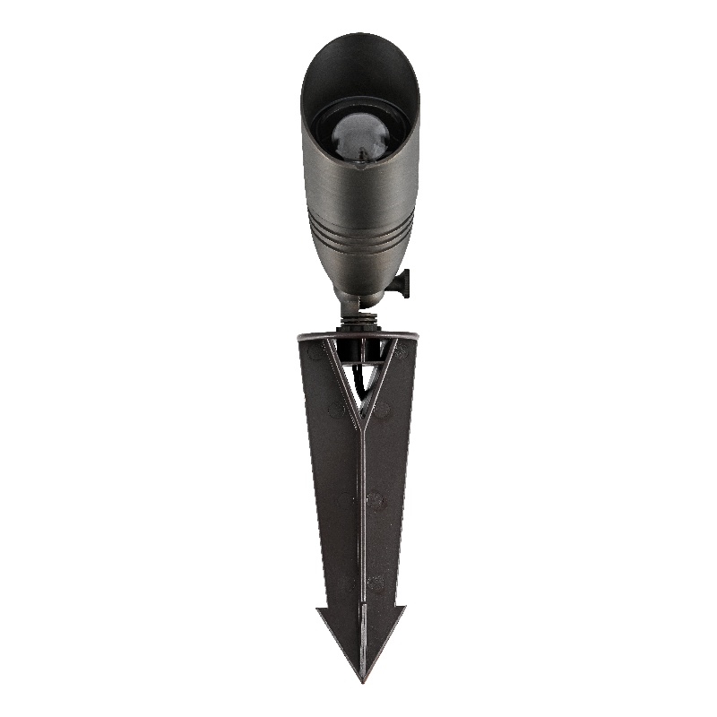 Pemberly Row 12V Cast Brass Spot Light with 3 ft Wire in Dark Bronze