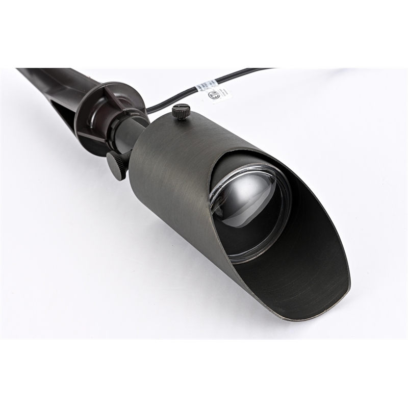 Pemberly Row Outdoor Spot Light 12V Cast Brass Dark Bronze 2.25