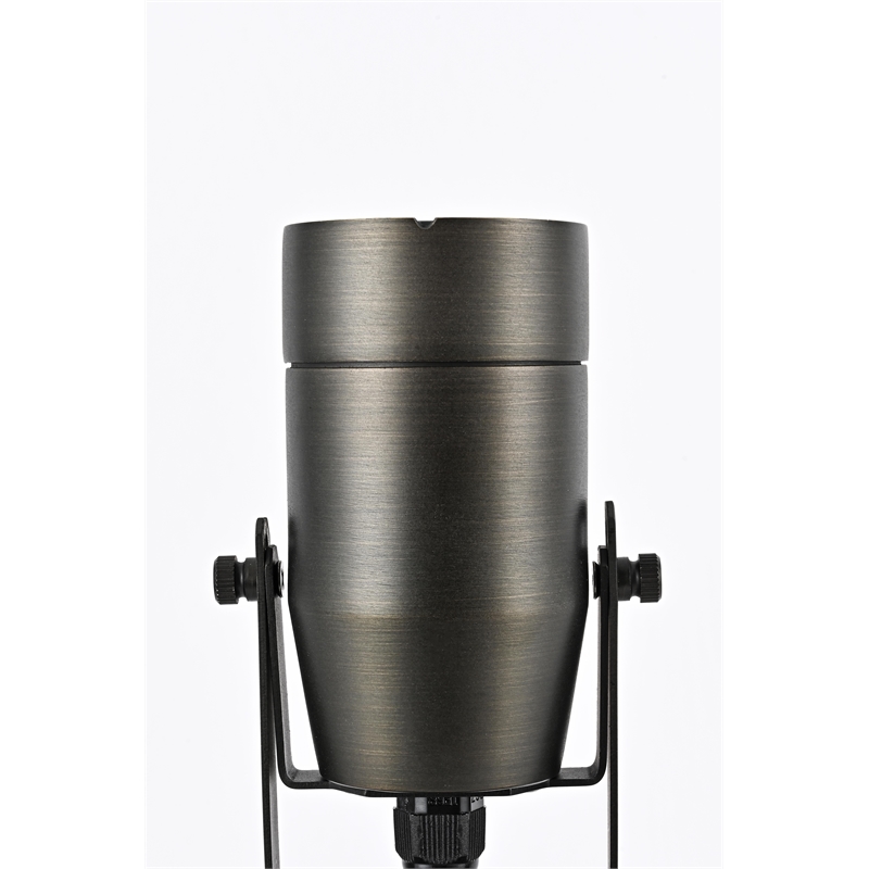 Pemberly Row Outdoor Spot Light 12V Cast Brass Dark Bronze 2