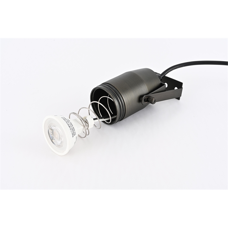 Pemberly Row Outdoor Spot Light 12V Cast Brass Dark Bronze 2