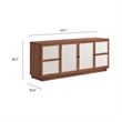 Pemberly Row 63-Inch Wood Grain TV Console with Storage in Walnut Finish