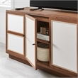 Pemberly Row 63-Inch Wood Grain TV Console with Storage in Walnut Finish
