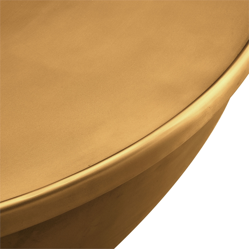 Pemberly Row 32-Inch Metal Storage Coffee Table in Burnished Brass Finish