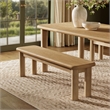 Pemberly Row 58 in Backless Oak Bench in Weathered Oak Finish